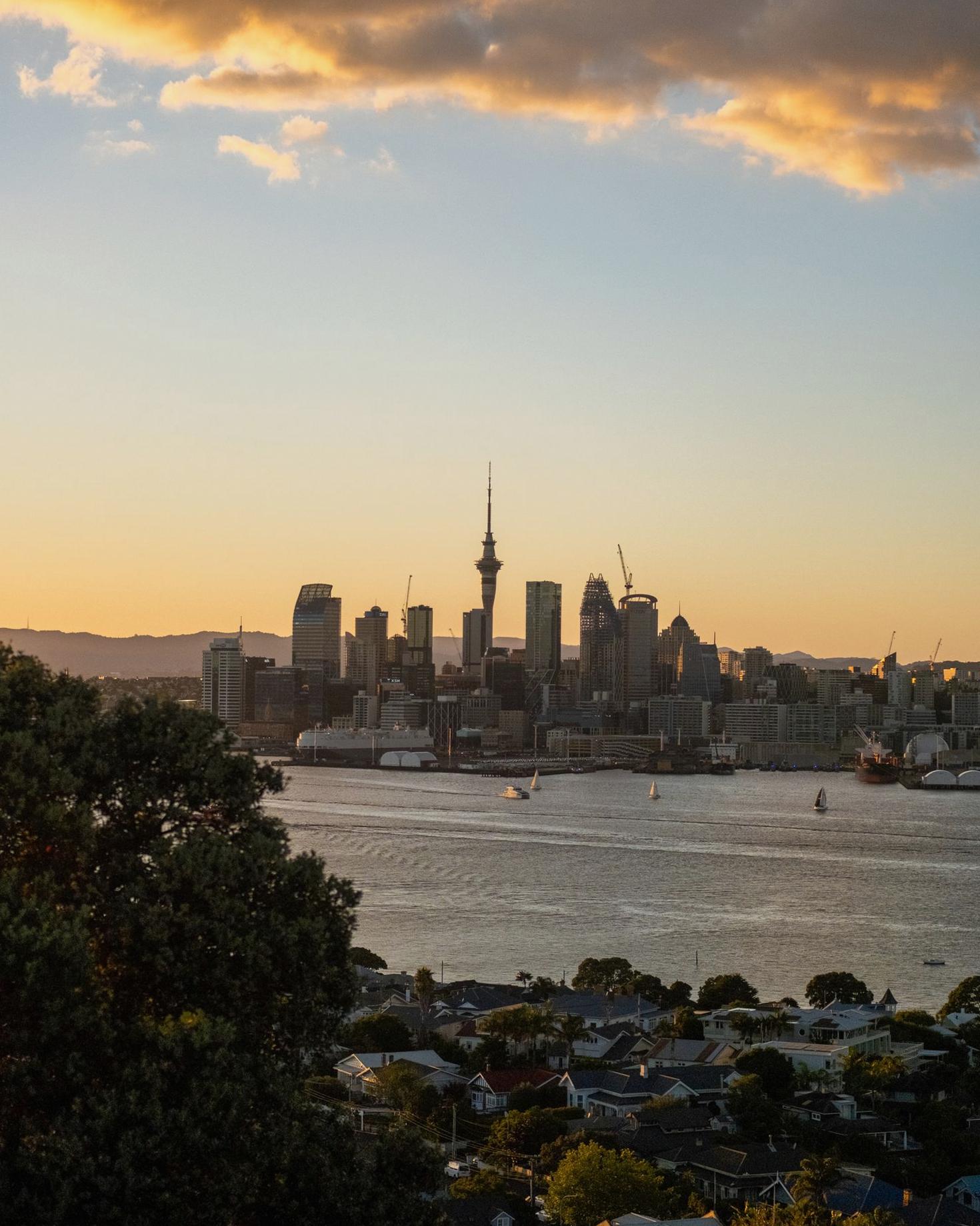 Sky Tower at sunset